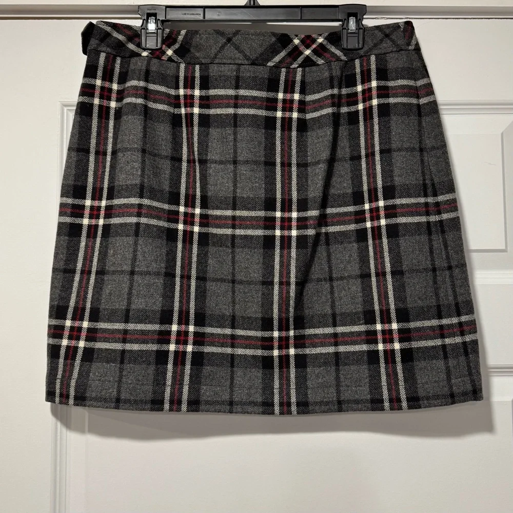 Eddie Bauer Vintage Plaid Wool Mini Skirt